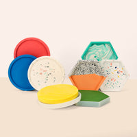 Ensemble de moules hexagonaux et ronds 