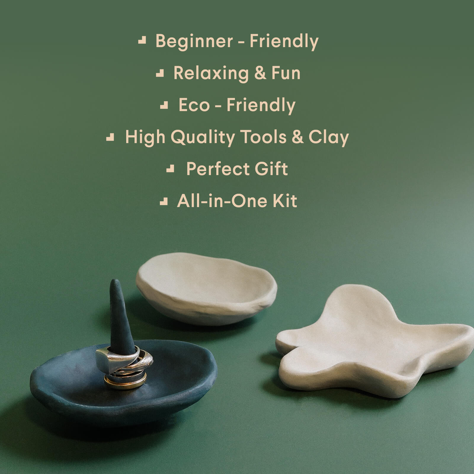 noah Kit de poterie adulte pour débutant – Inclut argile autodurcissante,  peintures acryliques et pinceaux (Argile Blanche/Peinture Blanche)